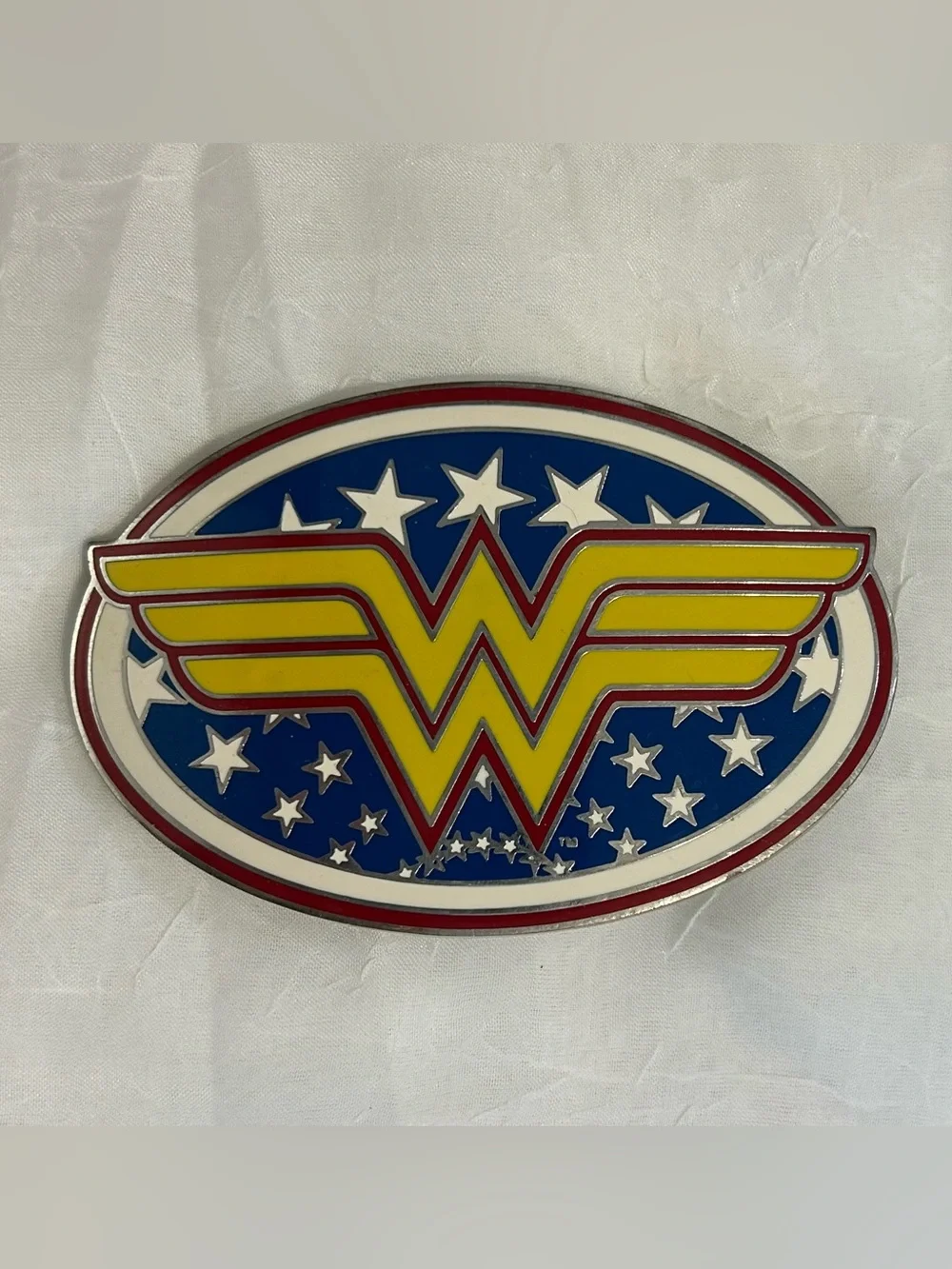 Wonder Woman Logo & Stars DC Comics Belt Buckle